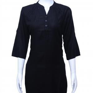 Imported Rayon Top without print - Black